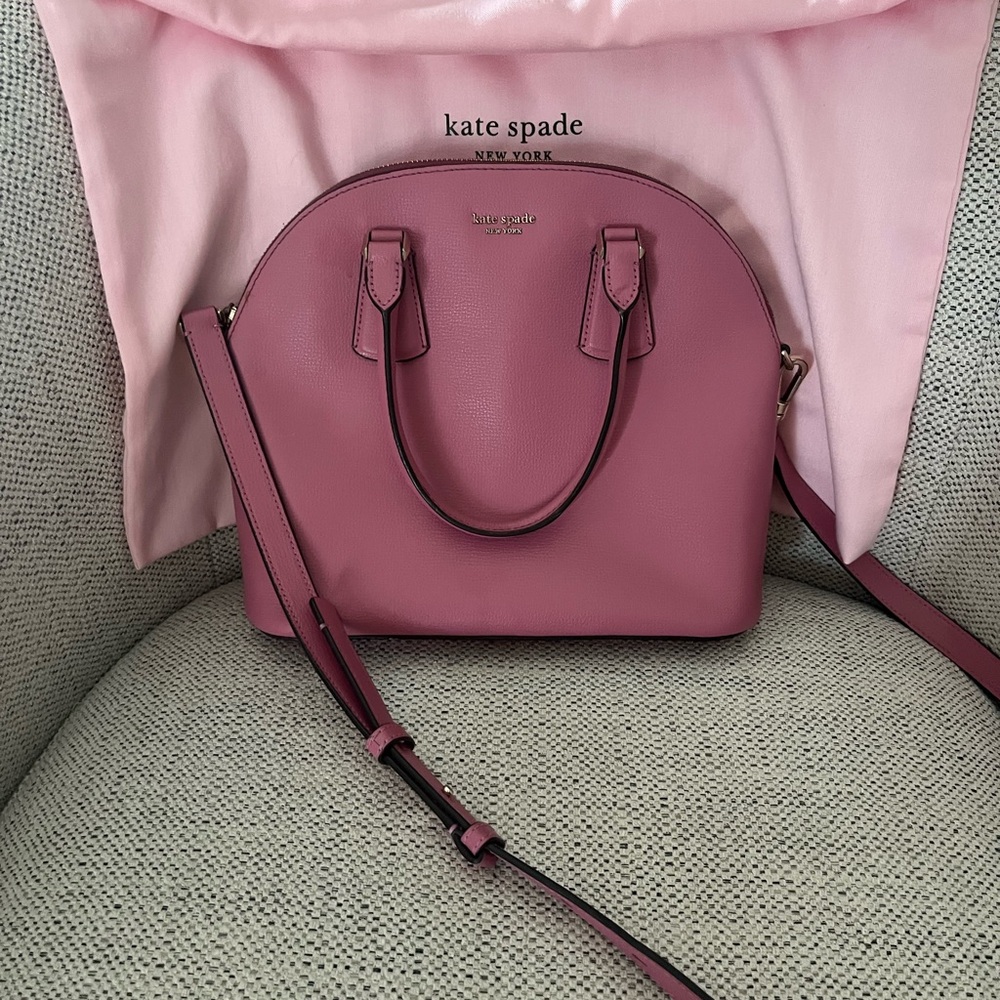 Kate Spade Large Sylvia Dome Satchel Bag in pink